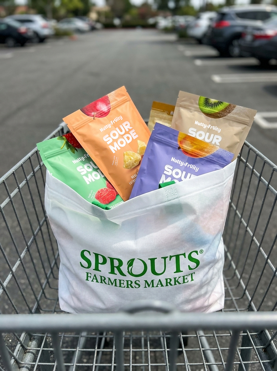 Sour Mode packs in a Sprouts cart